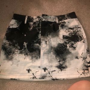 Tye dye denim skirt